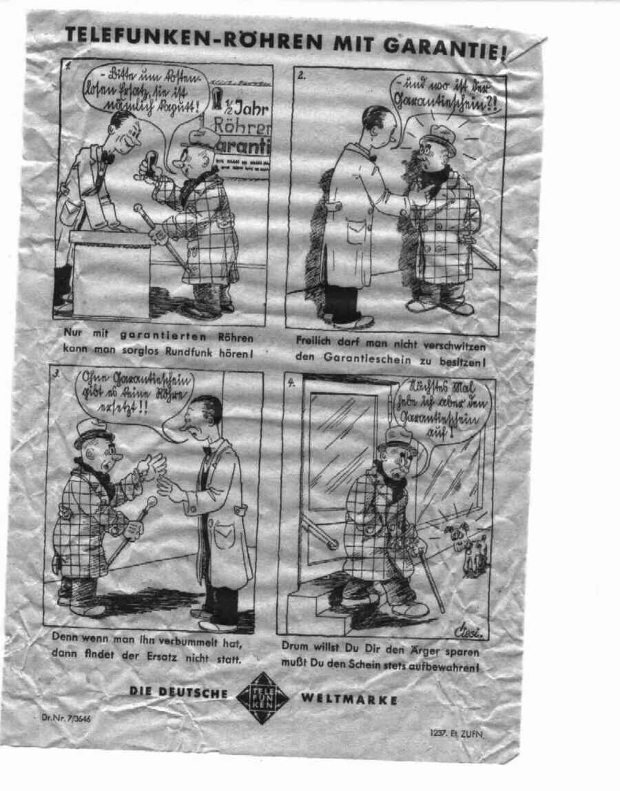 alter Garantieschein